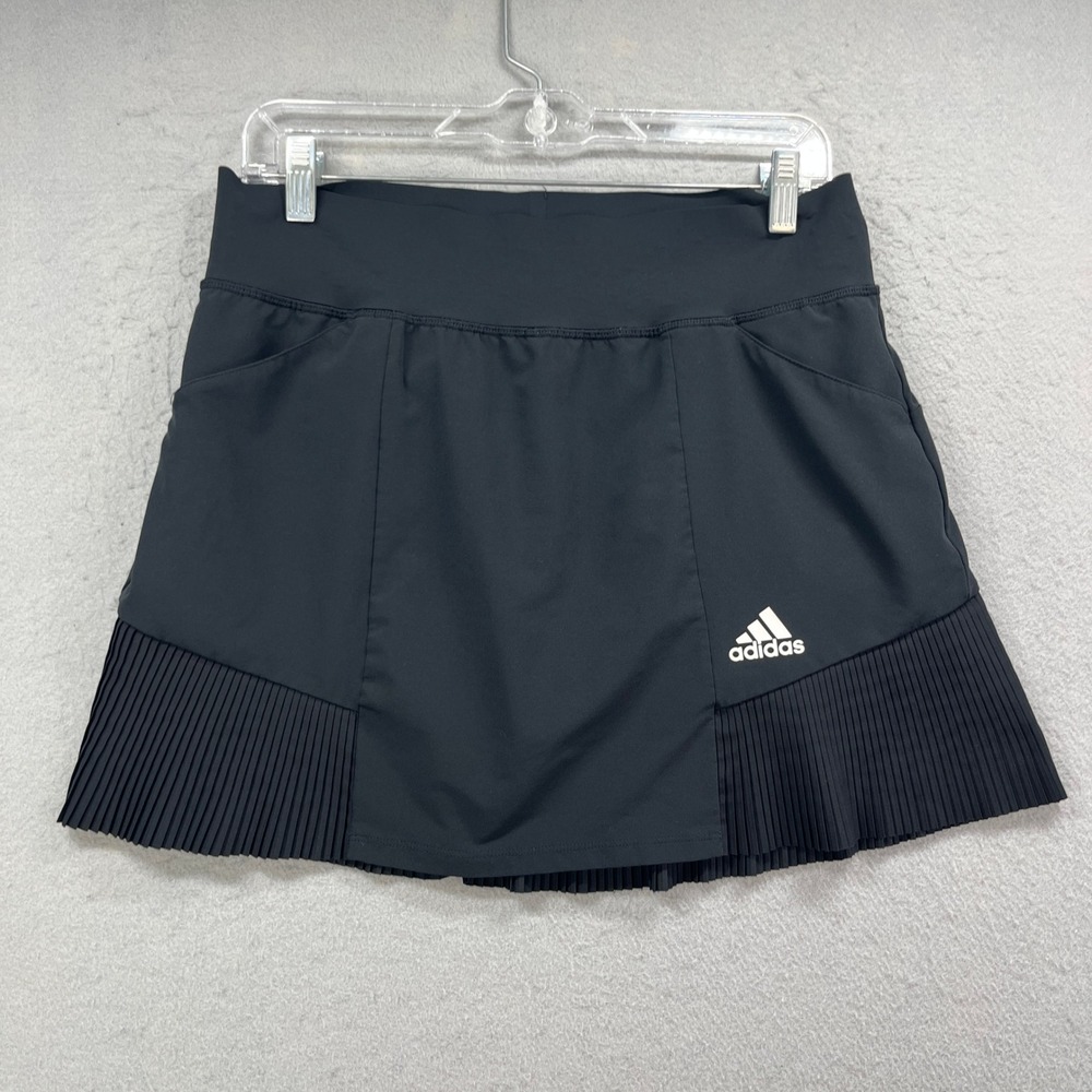 Adidas Women Tennis Skort M Black Essentials Athletic Golf Pickleball Skirt